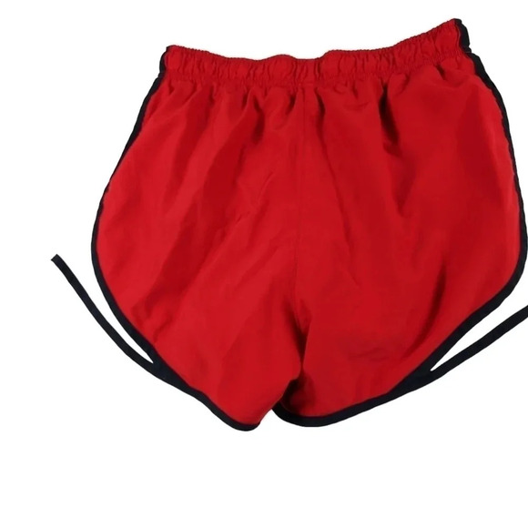 Nike Dri-Fit Red & White/Black Running Womens Shorts Small  Integrated Underwear - Picture 8 of 9